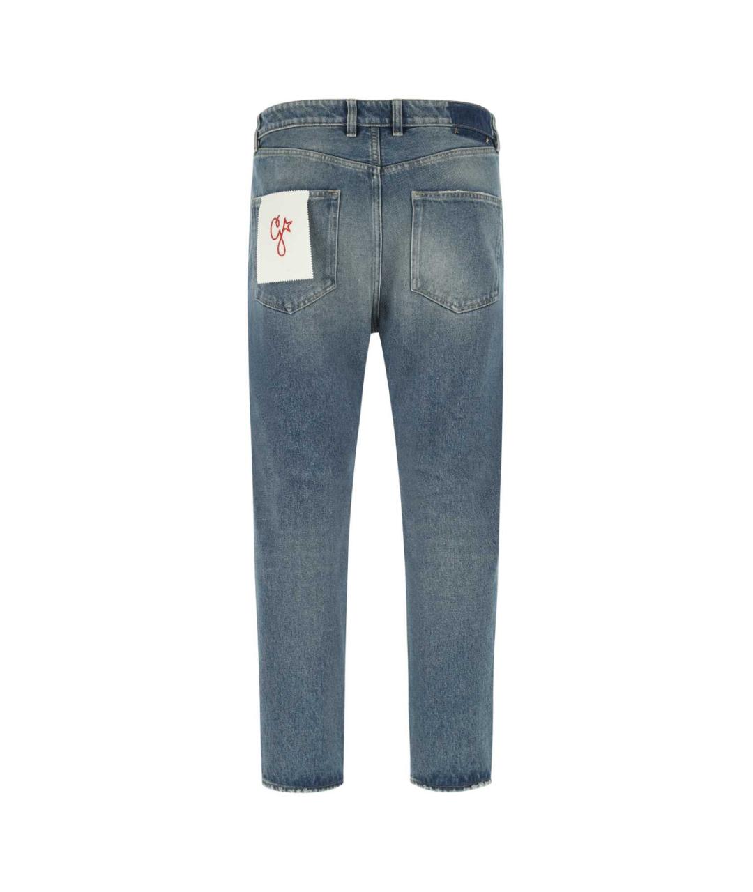 GOLDEN GOOSE Голубые хлопковые джинсы скинни, фото 2