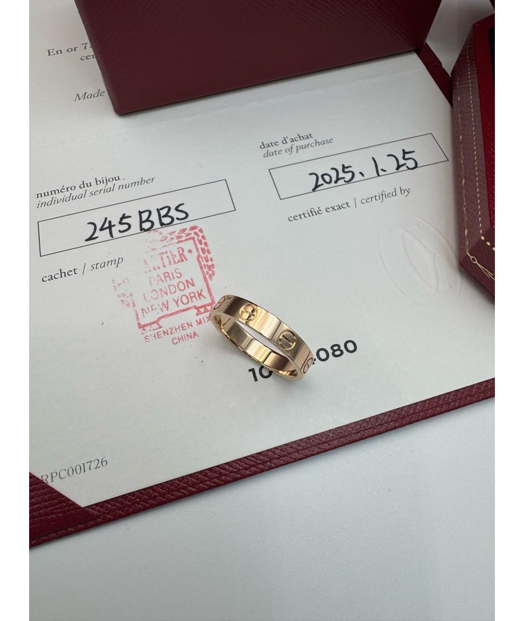 CARTIER Золотое кольцо из розового золота, фото 3