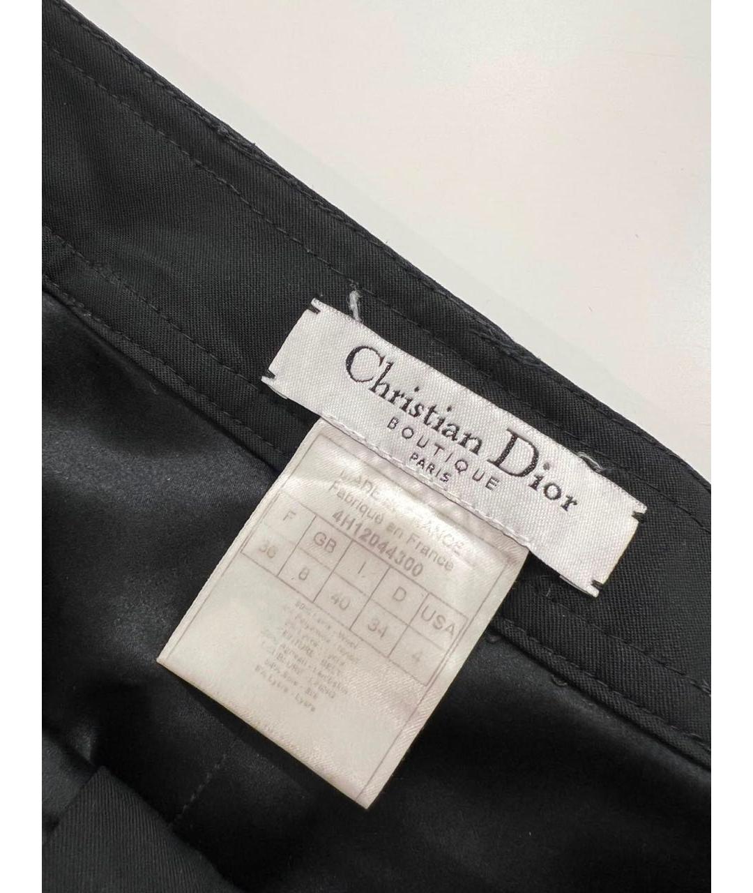 CHRISTIAN DIOR Черные прямые брюки, фото 7