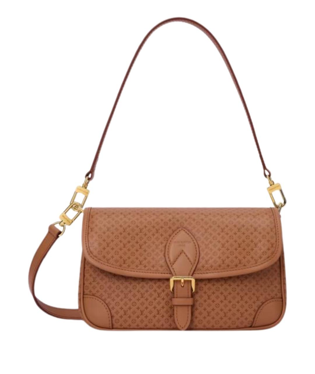LOUIS VUITTON Коричневая кожаная сумка через плечо, фото 1