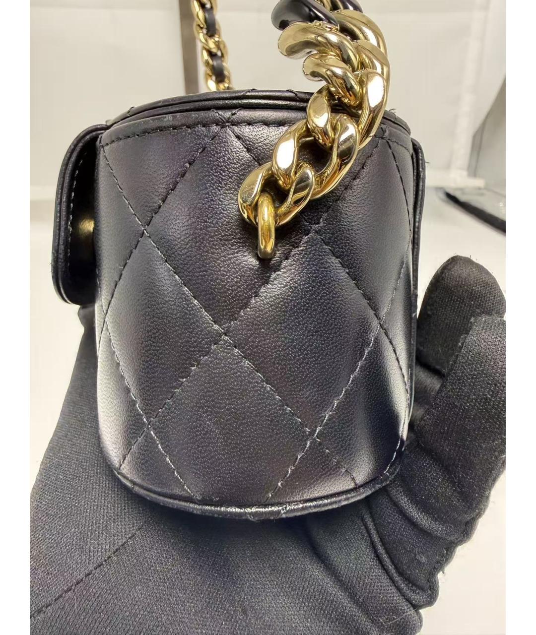 CHANEL Черная кожаная сумка через плечо, фото 4