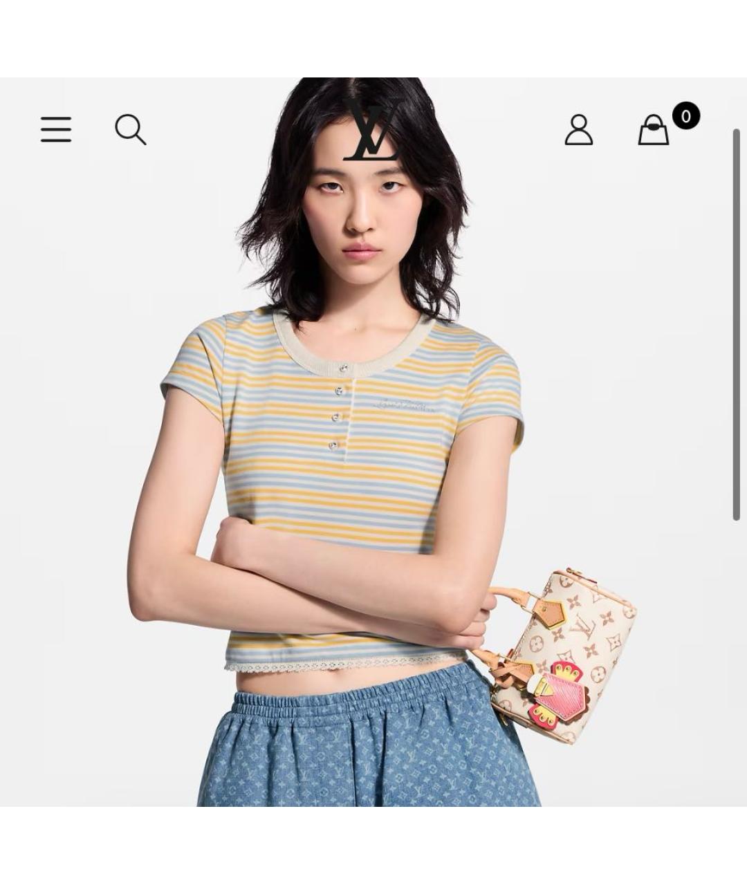 LOUIS VUITTON Бежевая канва сумка с короткими ручками, фото 7
