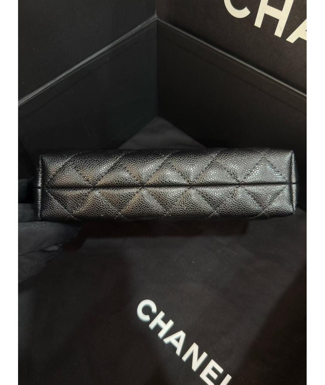 CHANEL Черная кожаная сумка тоут, фото 6