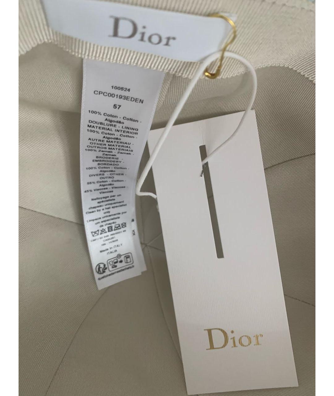 CHRISTIAN DIOR Голубая хлопковая кепка, фото 8