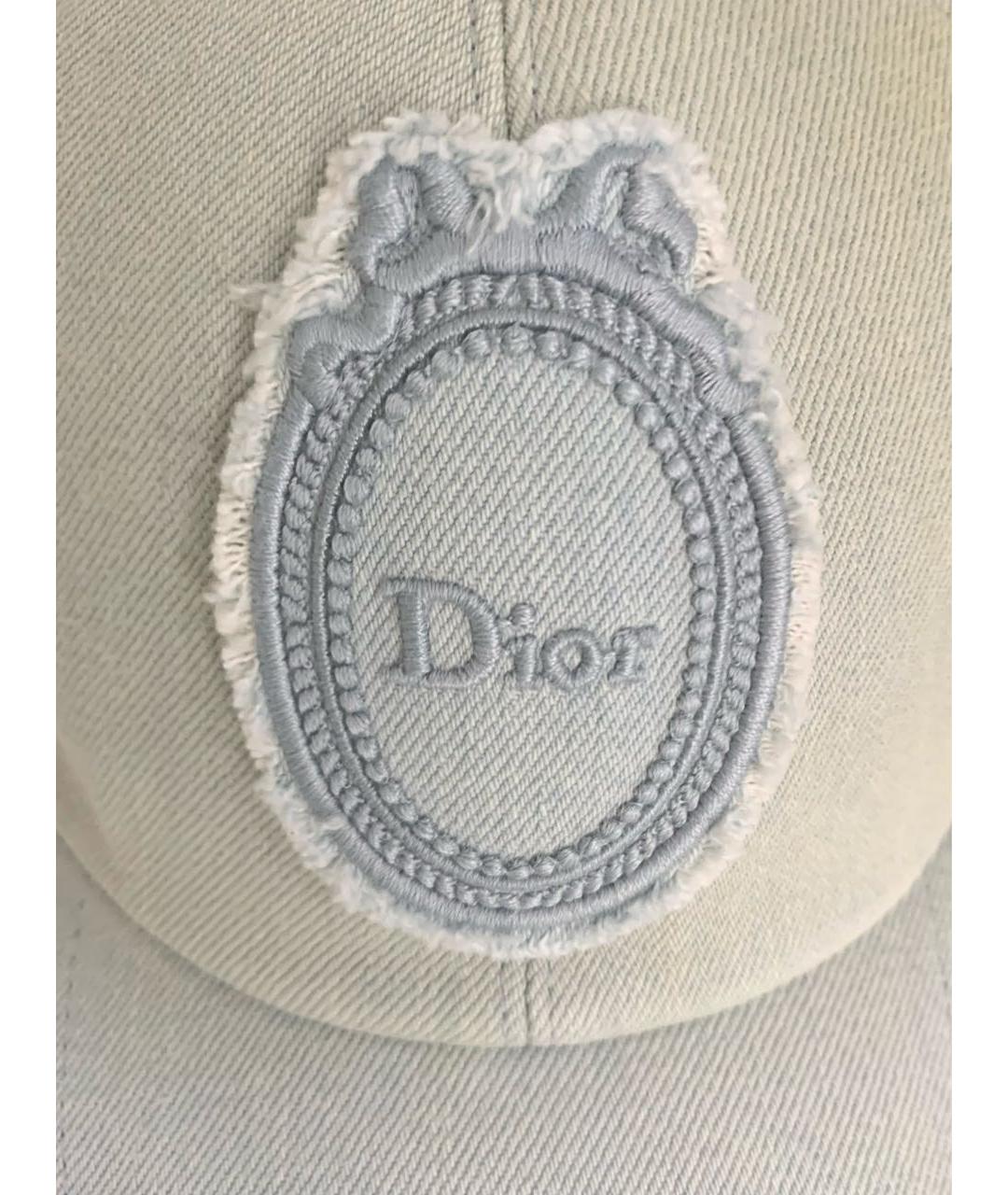CHRISTIAN DIOR Голубая хлопковая кепка, фото 4