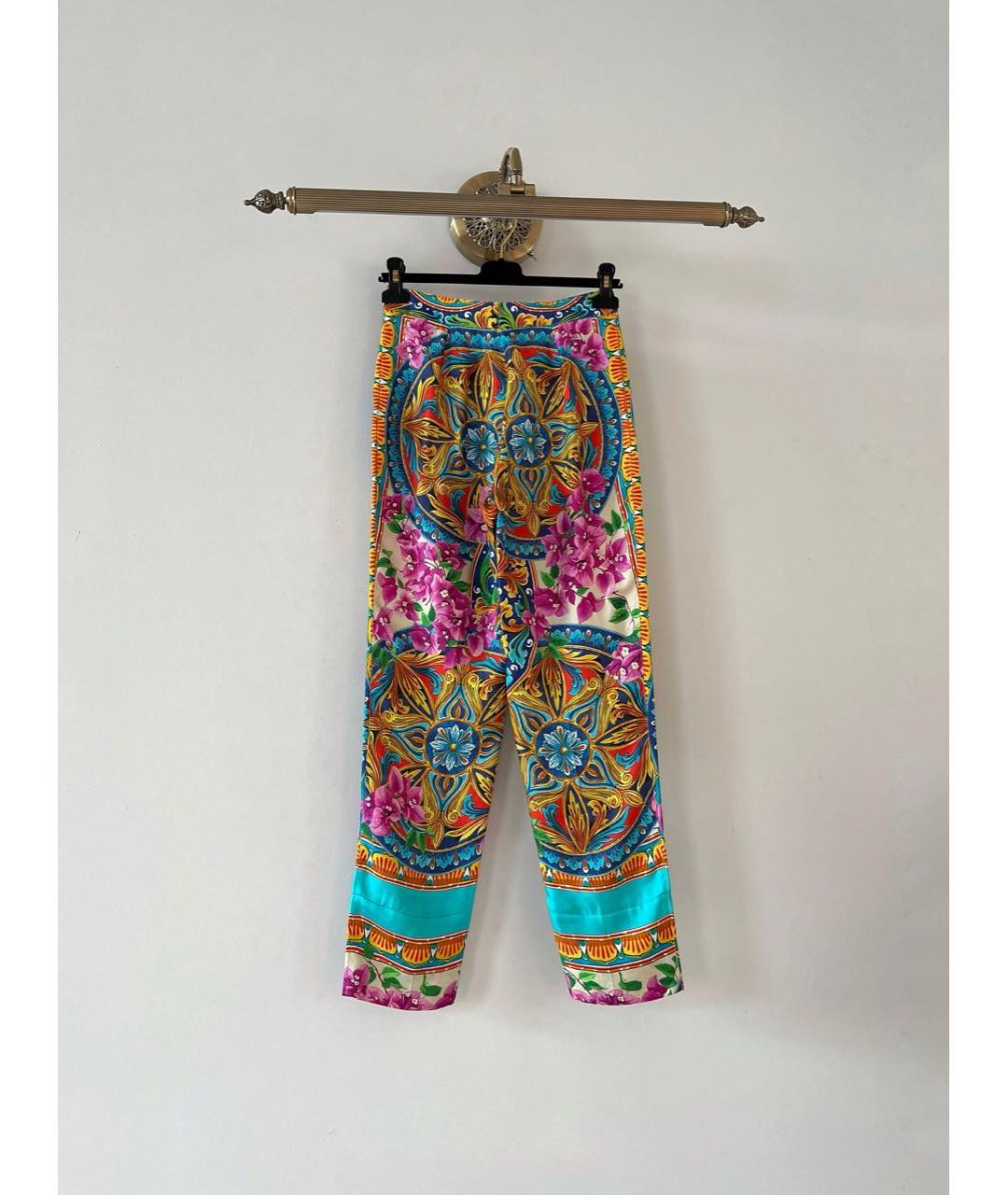 DOLCE&GABBANA Мульти прямые брюки, фото 2