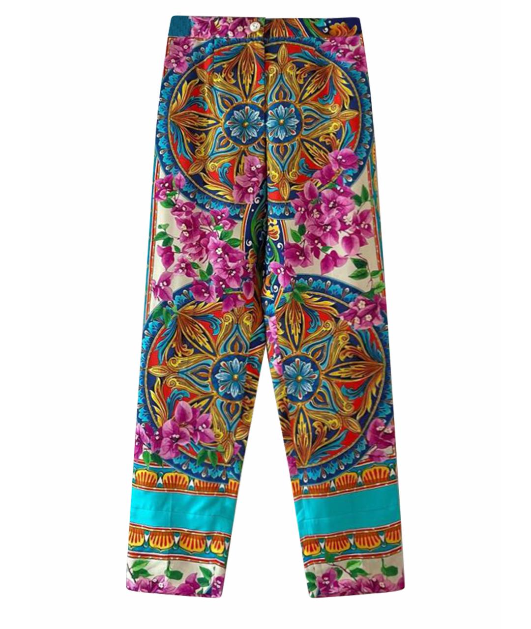DOLCE&GABBANA Мульти прямые брюки, фото 1