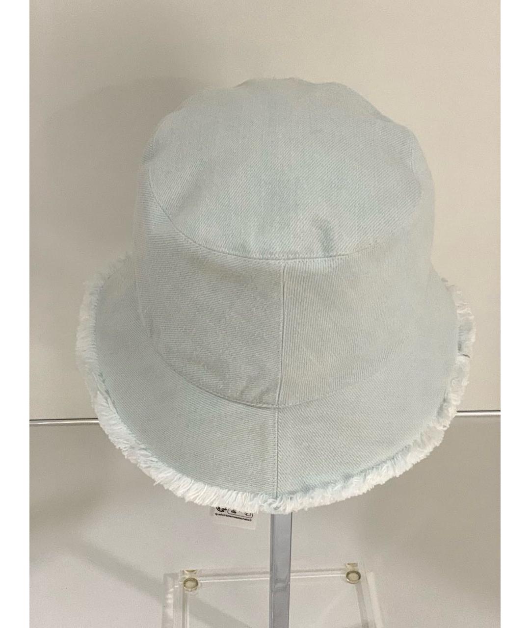 CHRISTIAN DIOR Голубая хлопковая панама, фото 2