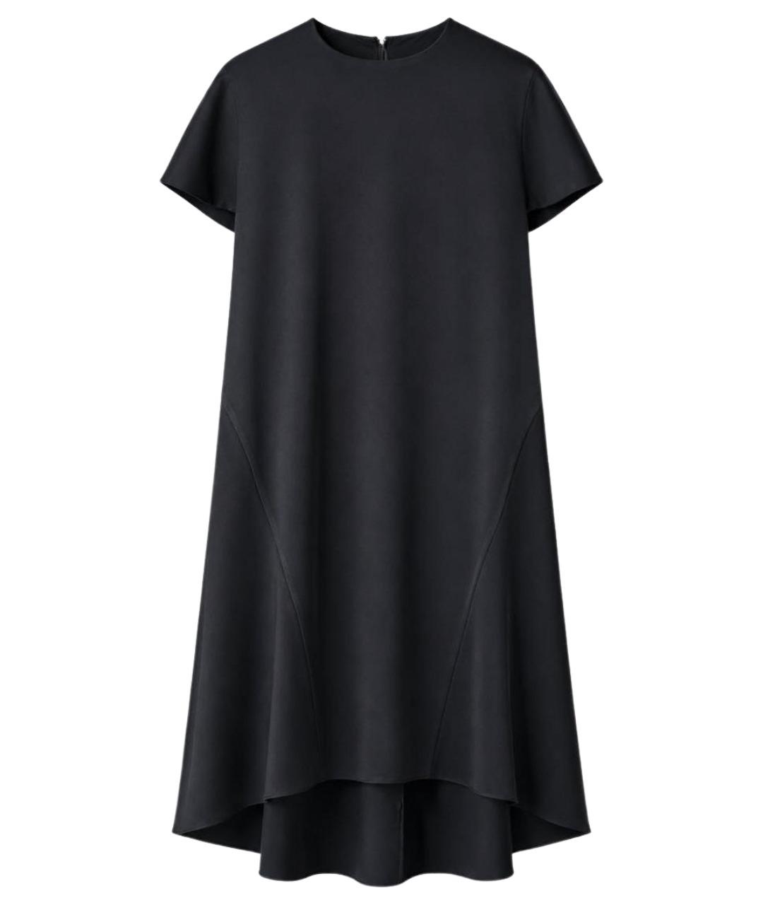 BALENCIAGA Черное шелковое коктейльное платье, фото 1