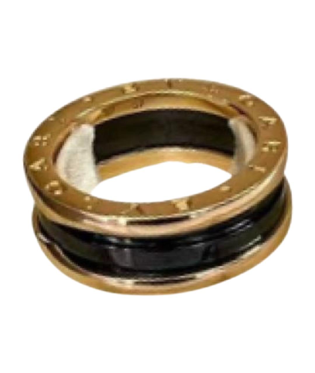 BVLGARI Черное кольцо из розового золота, фото 1