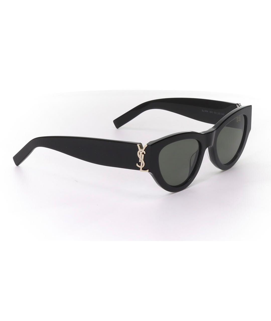 SAINT LAURENT Черные пластиковые солнцезащитные очки, фото 9