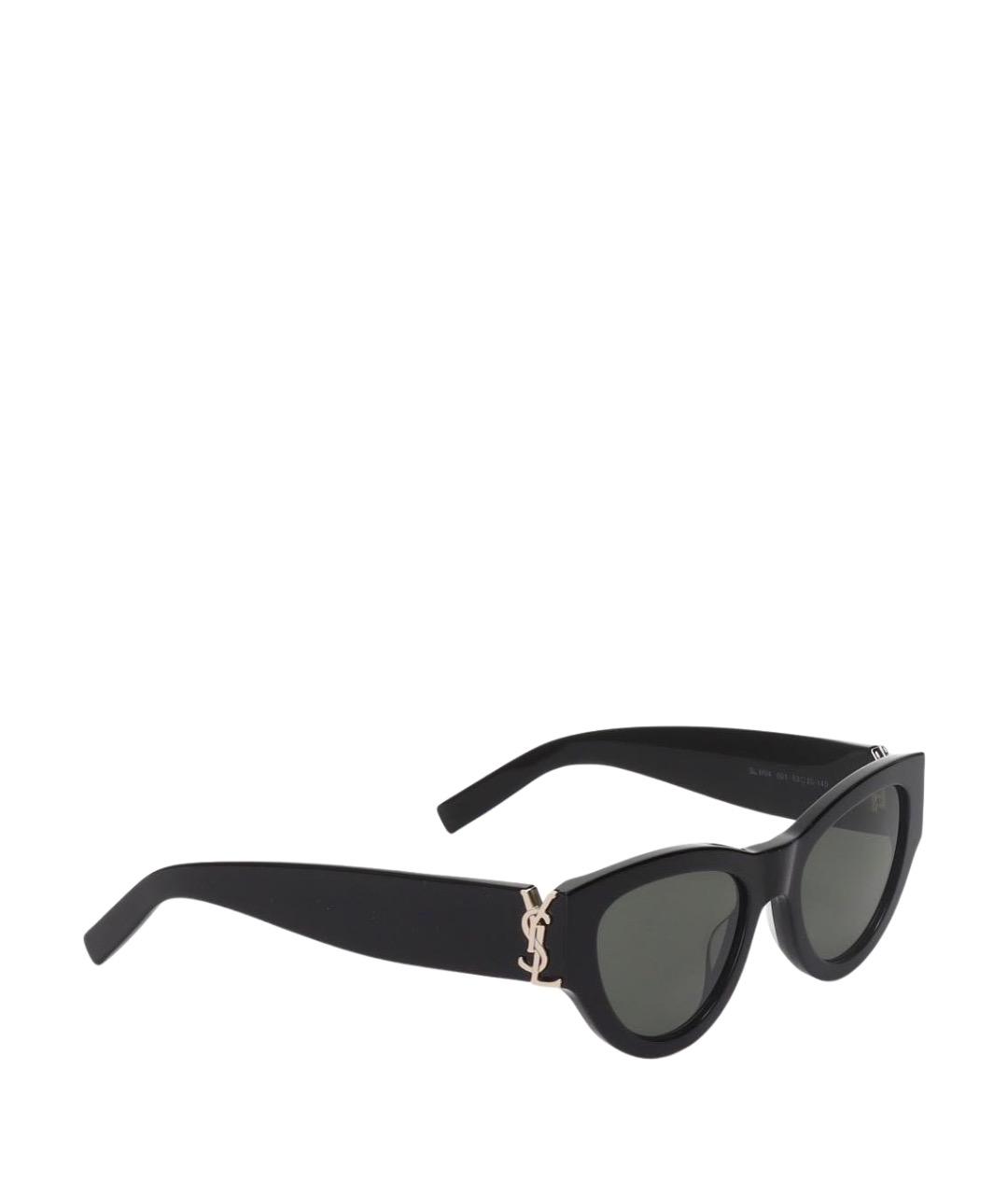 SAINT LAURENT Черные пластиковые солнцезащитные очки, фото 1