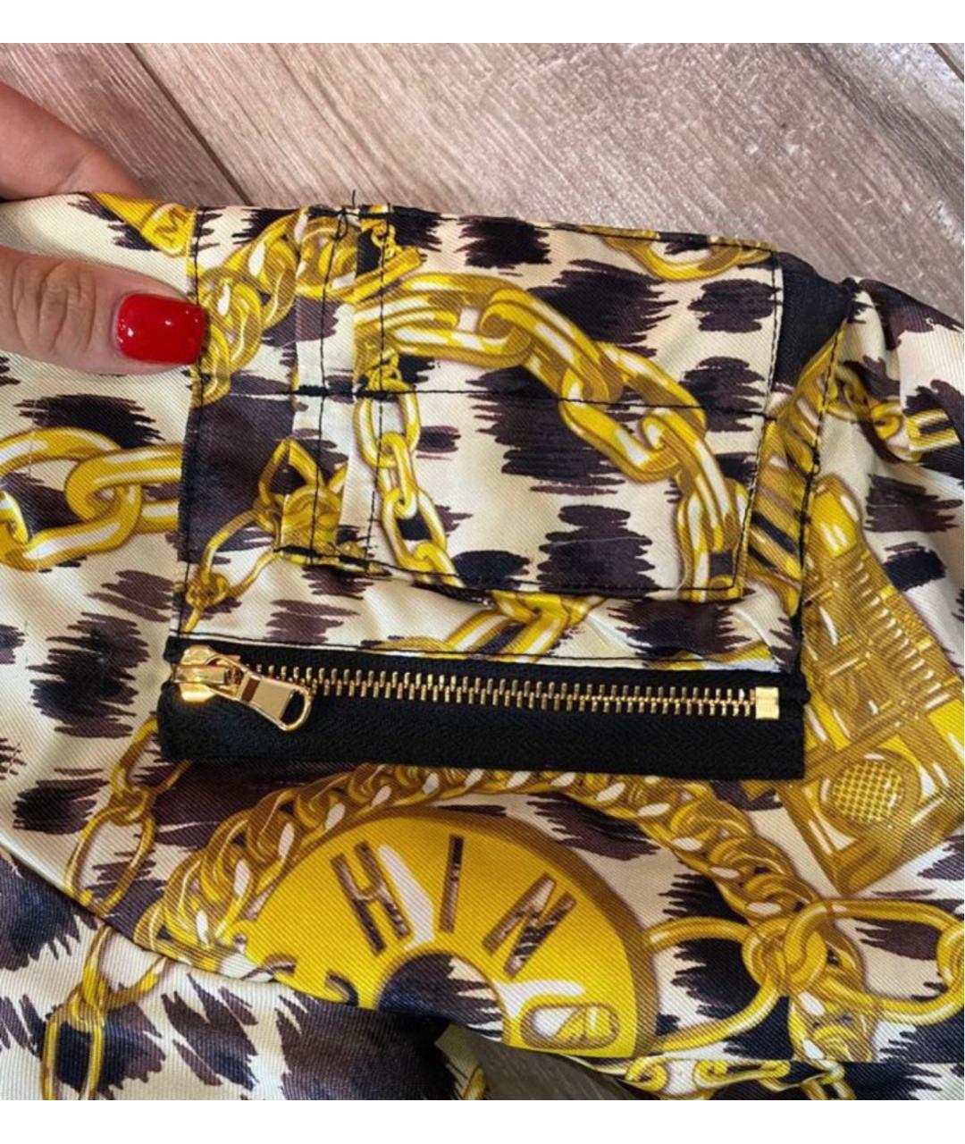 MOSCHINO Желтая полиэстеровая куртка, фото 6