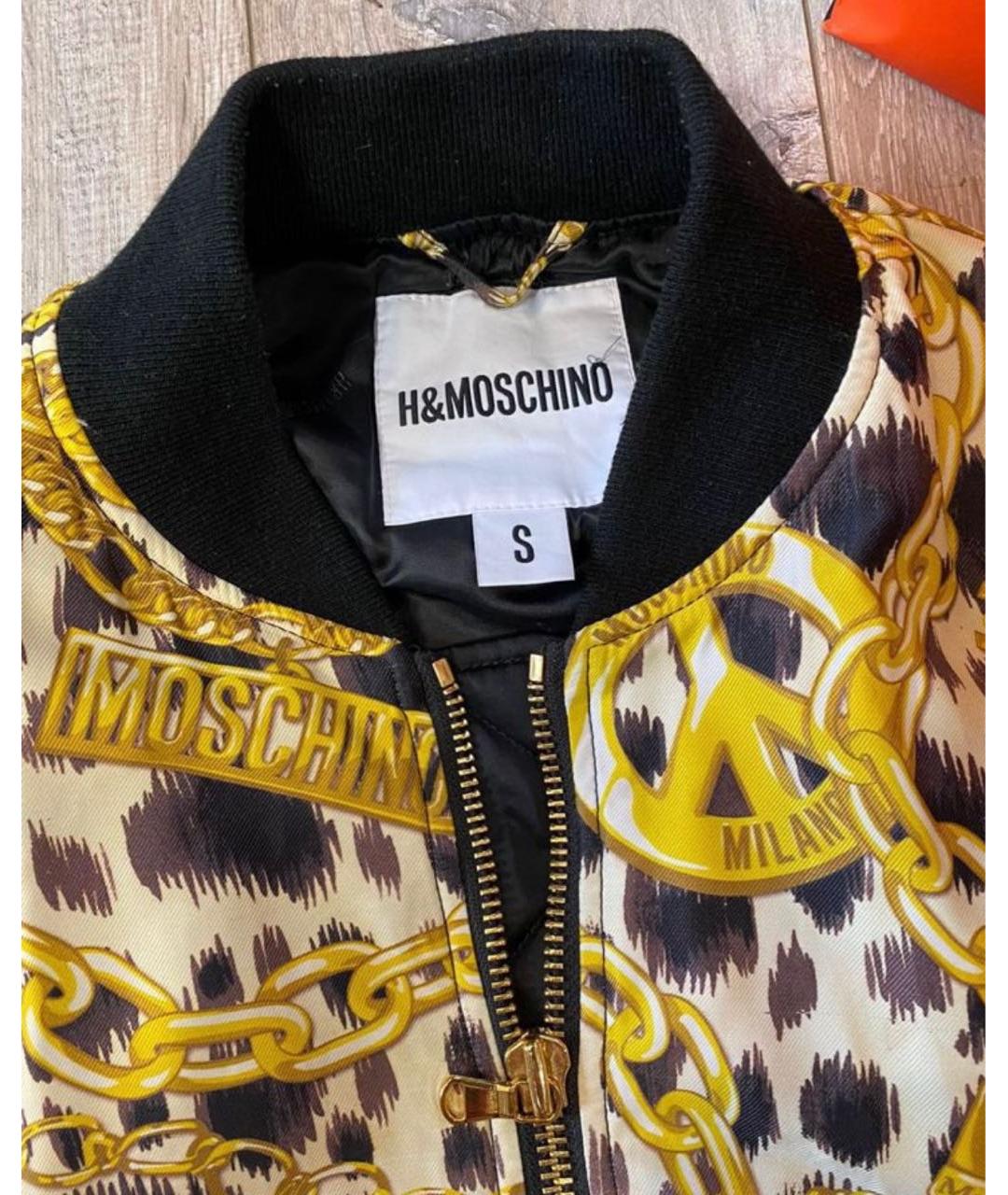 MOSCHINO Желтая полиэстеровая куртка, фото 3