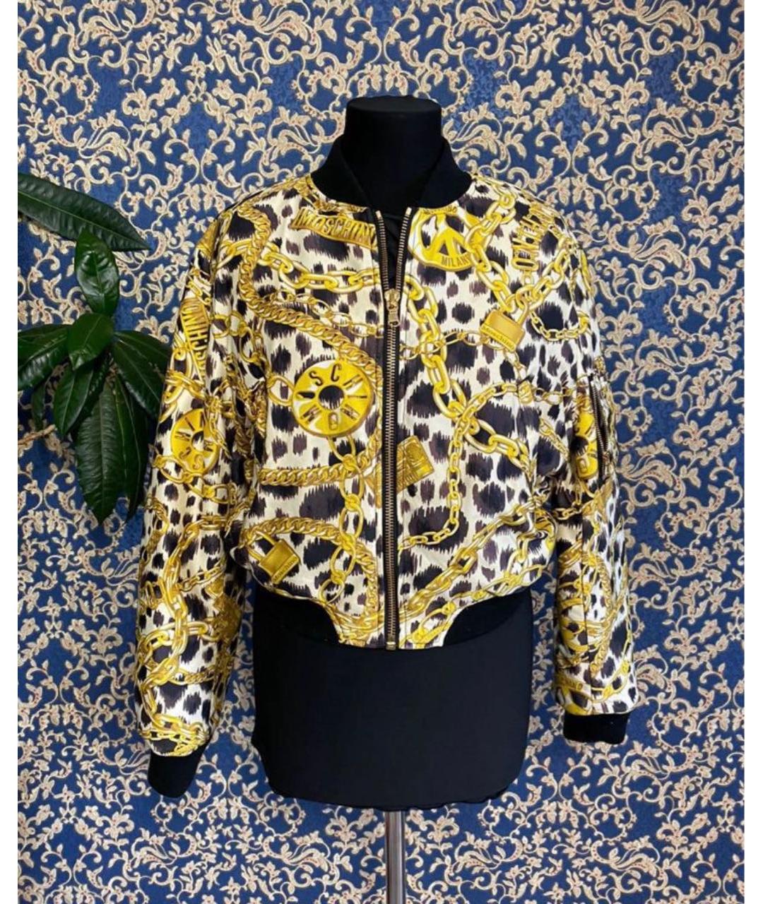 MOSCHINO Желтая полиэстеровая куртка, фото 9