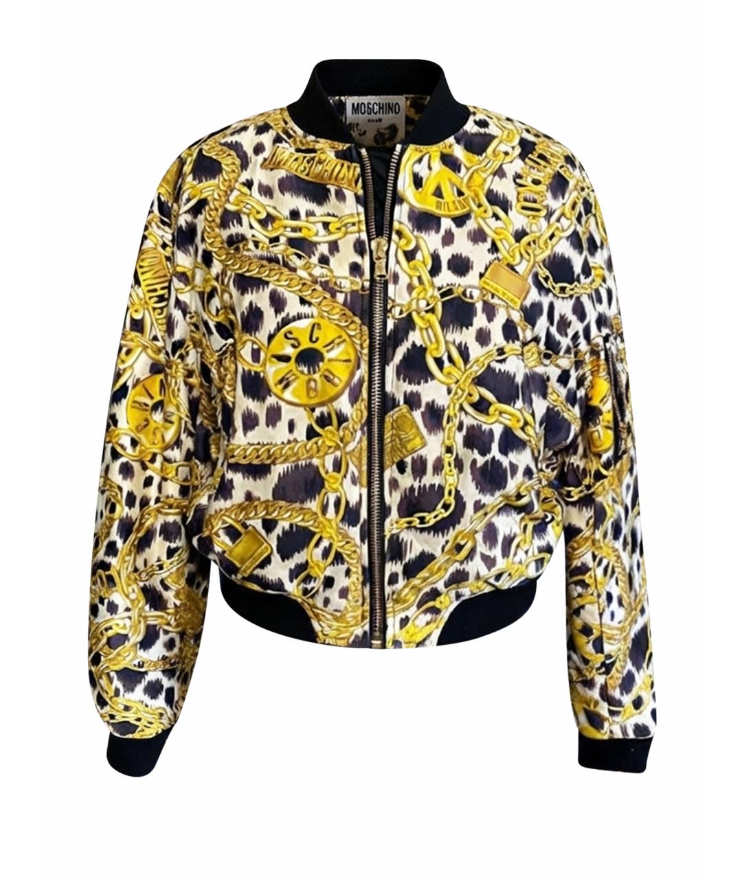 MOSCHINO Желтая полиэстеровая куртка, фото 1