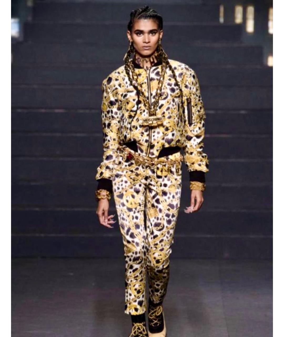 MOSCHINO Желтая полиэстеровая куртка, фото 7