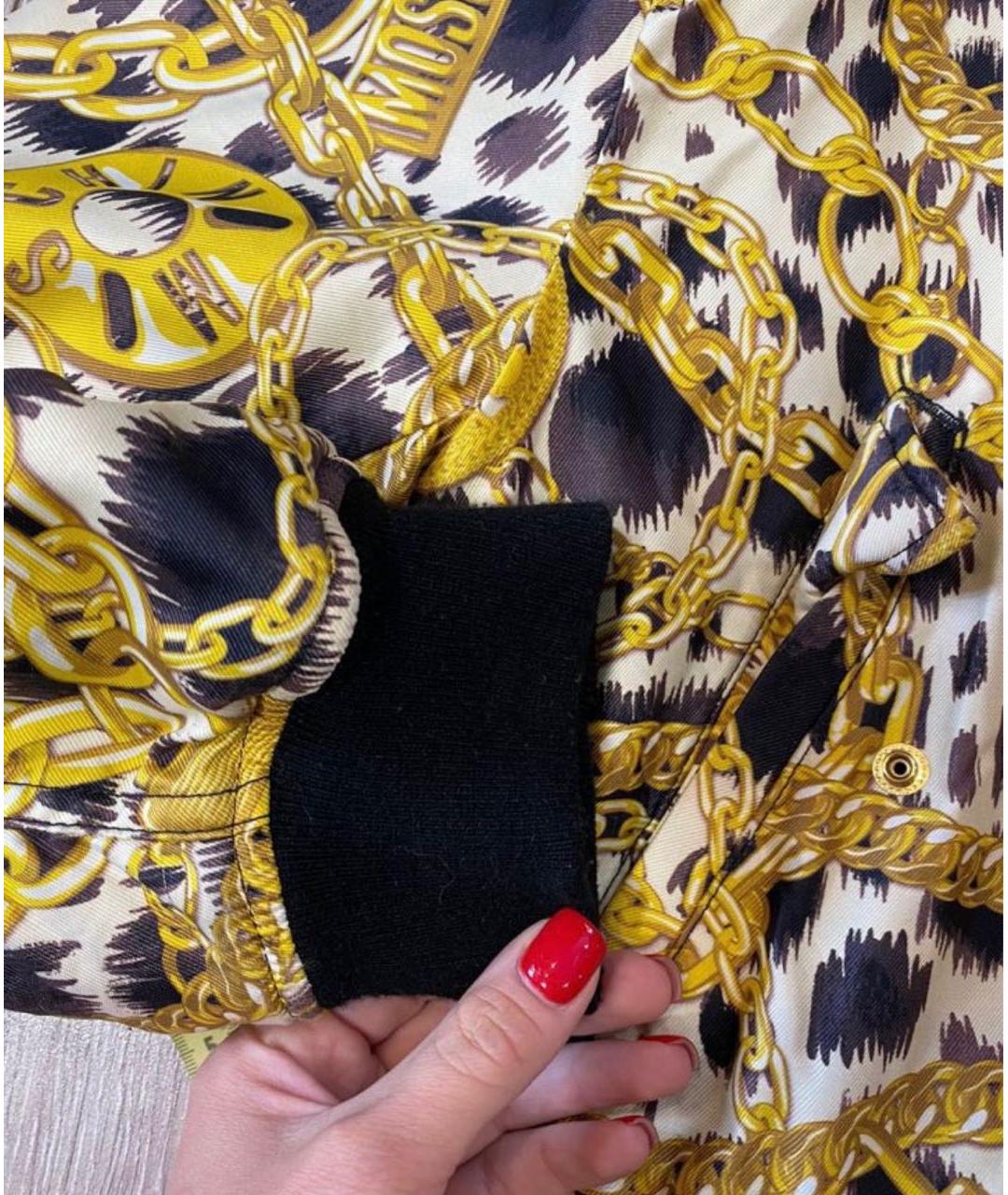 MOSCHINO Желтая полиэстеровая куртка, фото 4