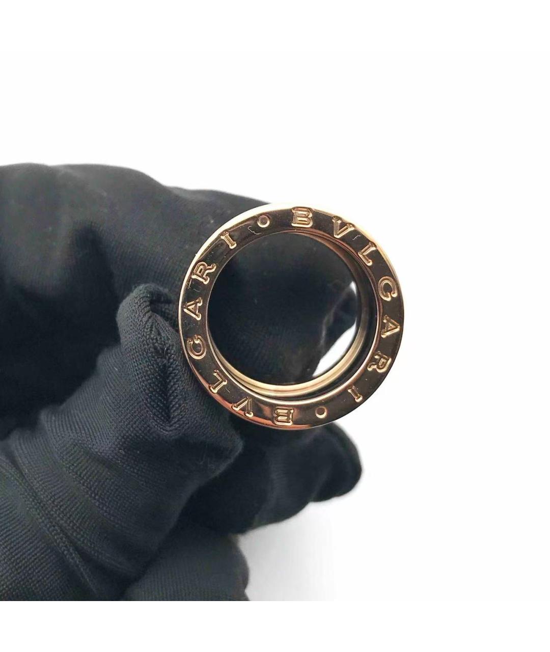 BVLGARI Черное кольцо из розового золота, фото 4