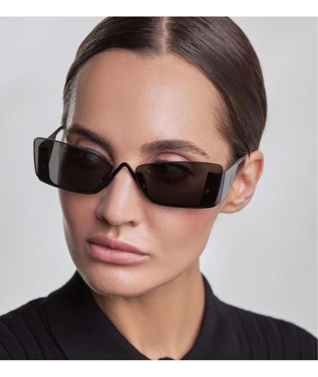 PRADA Черные металлические солнцезащитные очки, фото 4