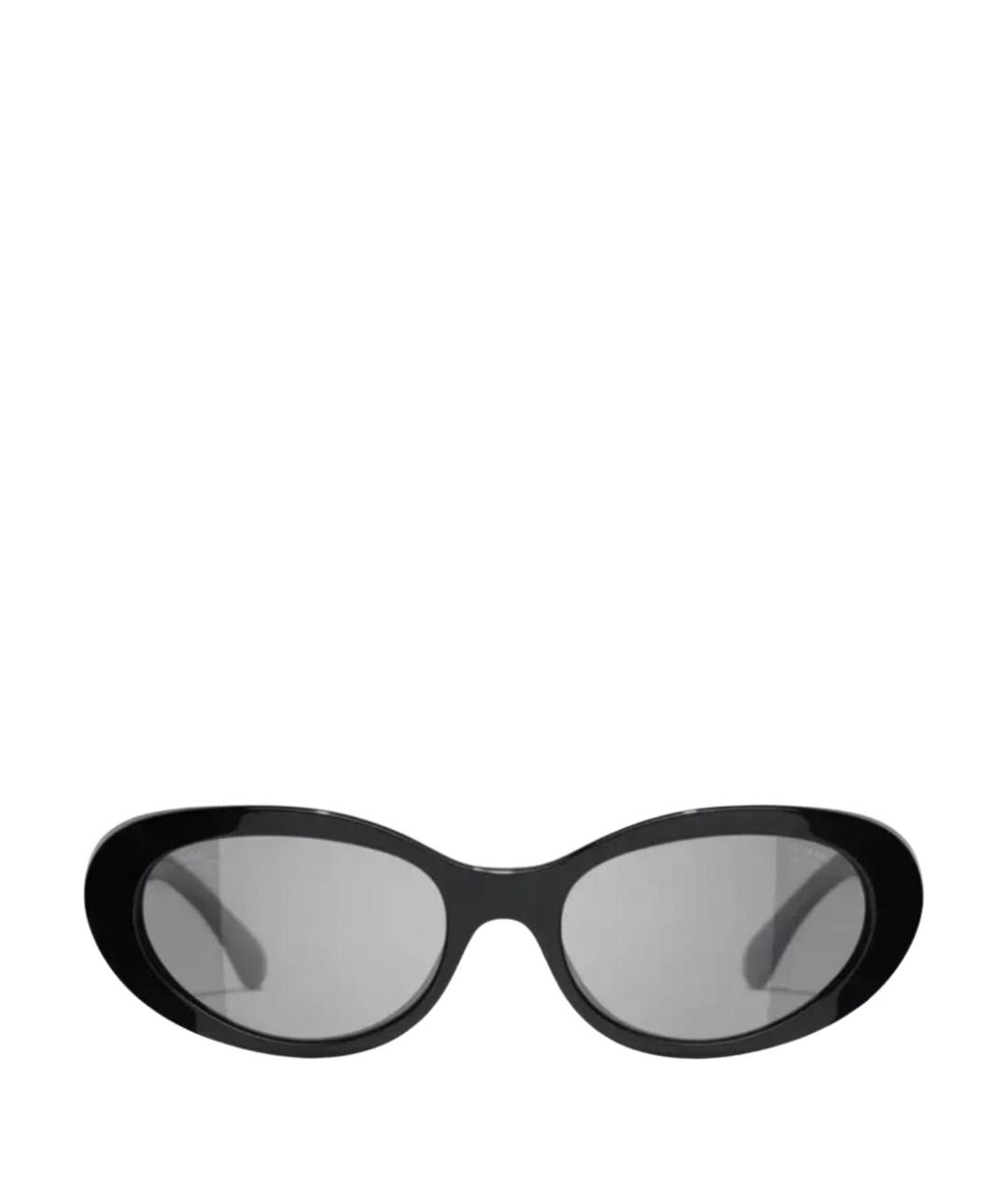CHANEL Черные металлические солнцезащитные очки, фото 1