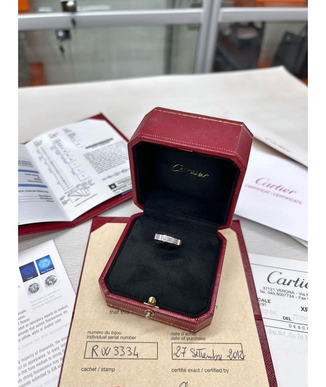 CARTIER Серебряное кольцо из белого золота, фото 5