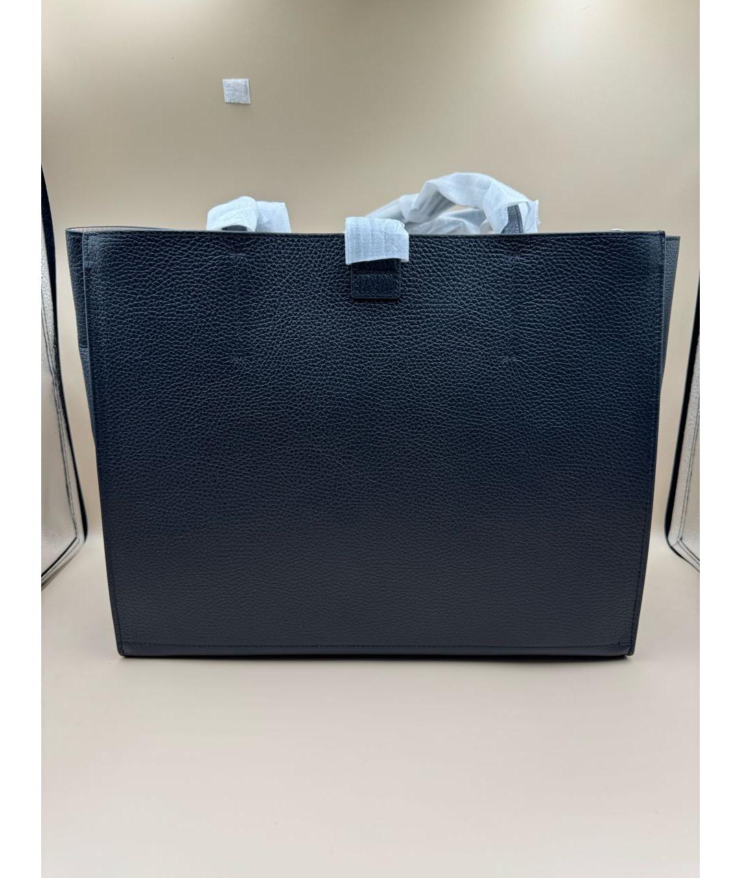 FURLA Черная кожаная сумка тоут, фото 2