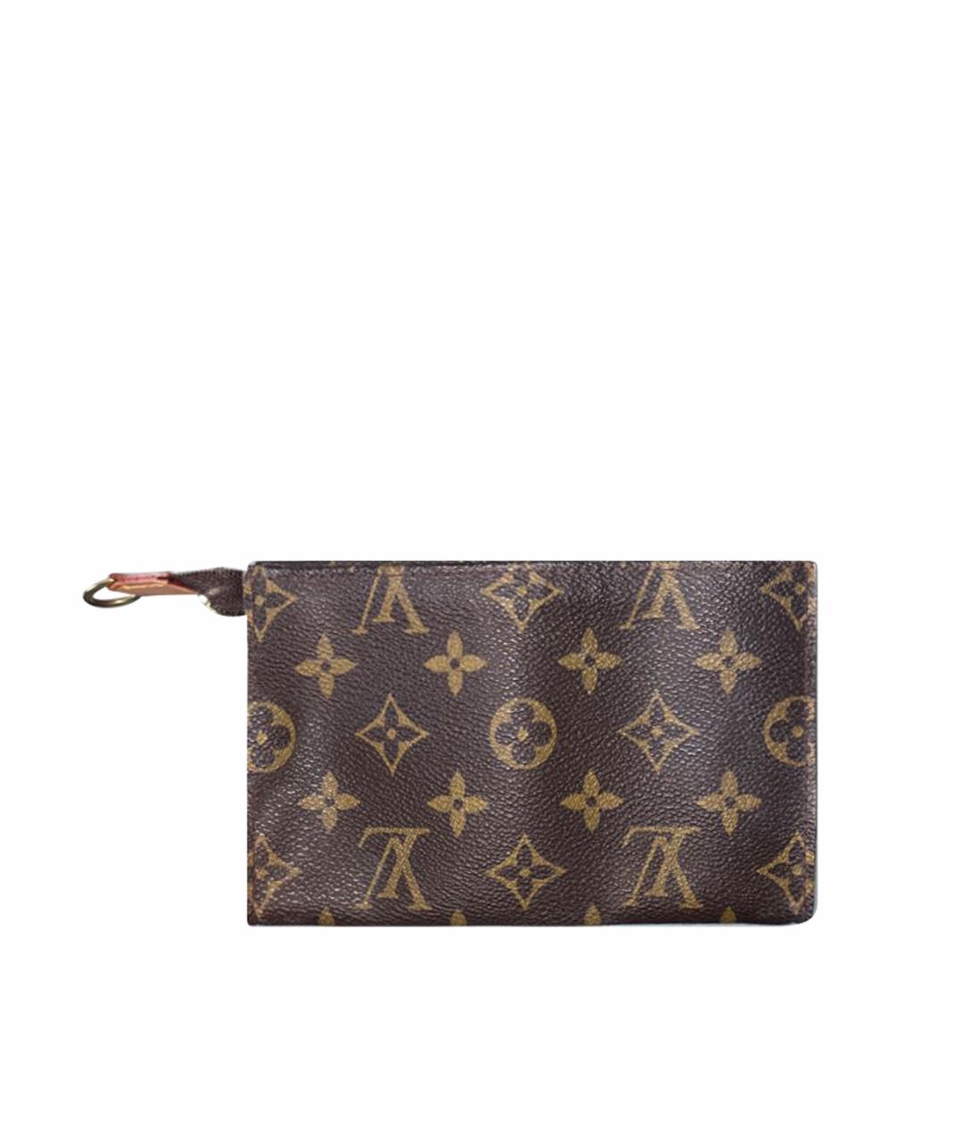 LOUIS VUITTON Коричневая канва косметичка, фото 1