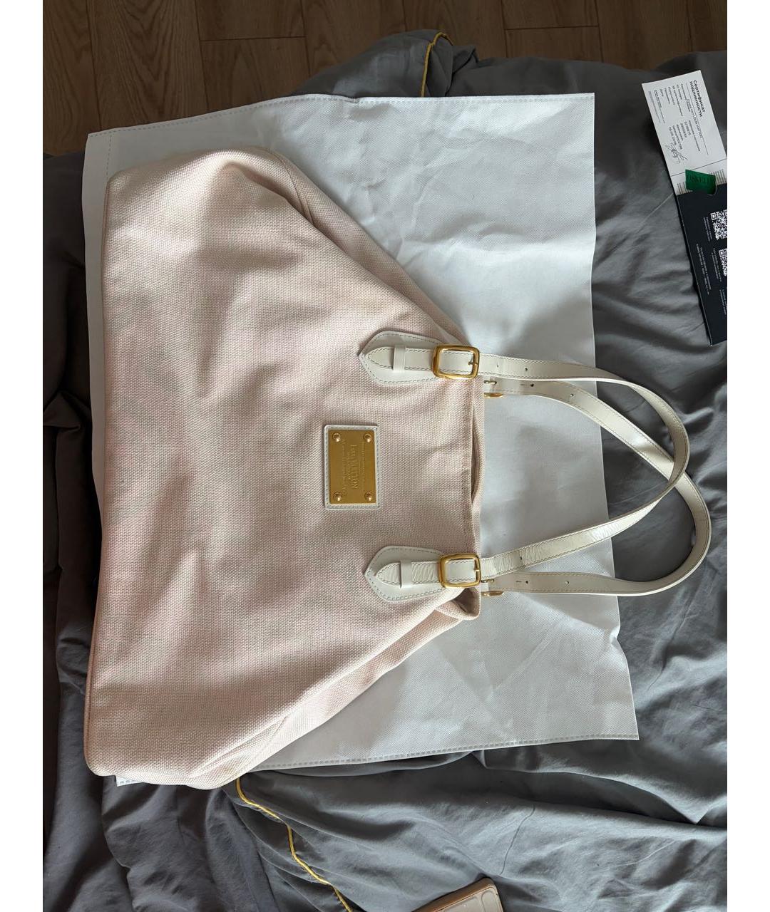 LOUIS VUITTON Розовая сумка тоут, фото 8