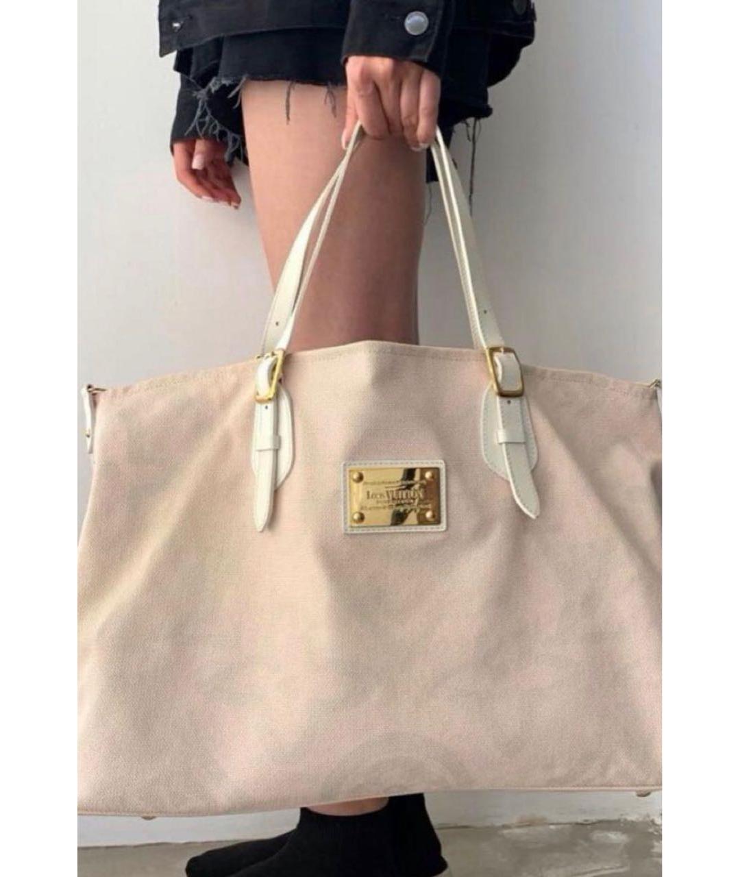 LOUIS VUITTON Розовая сумка тоут, фото 3