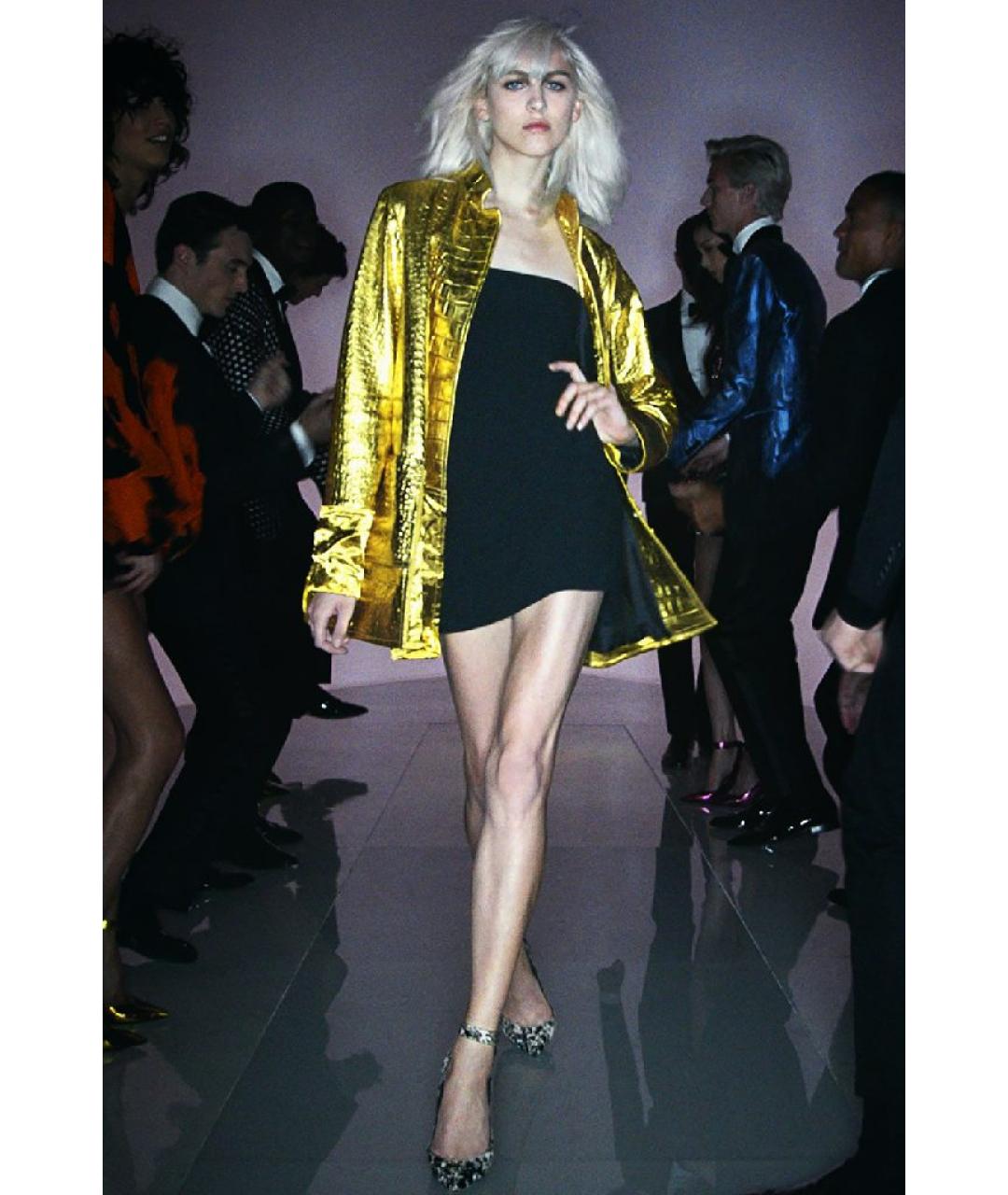 TOM FORD Золотая кожаная куртка, фото 2