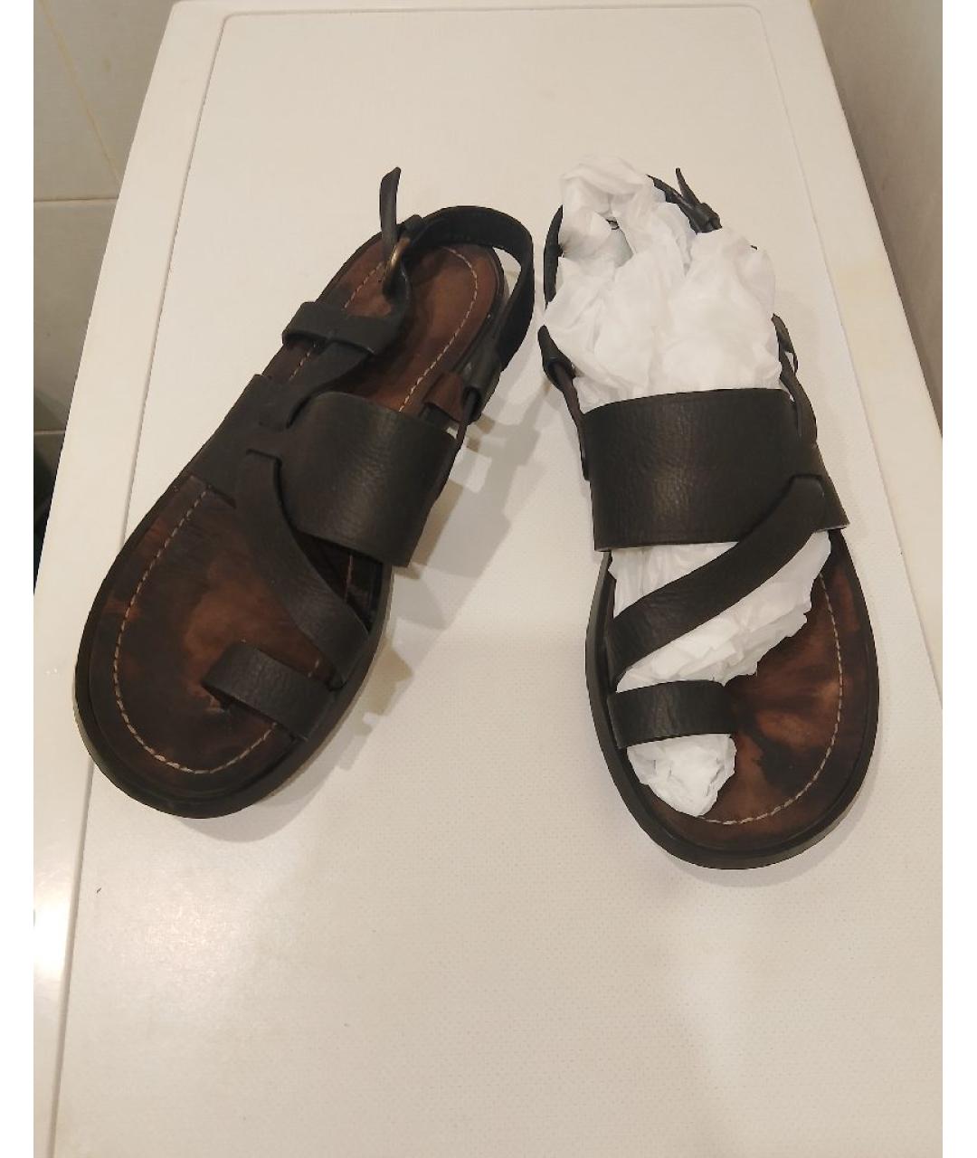 TOD'S Коричневые кожаные сандалии, фото 2