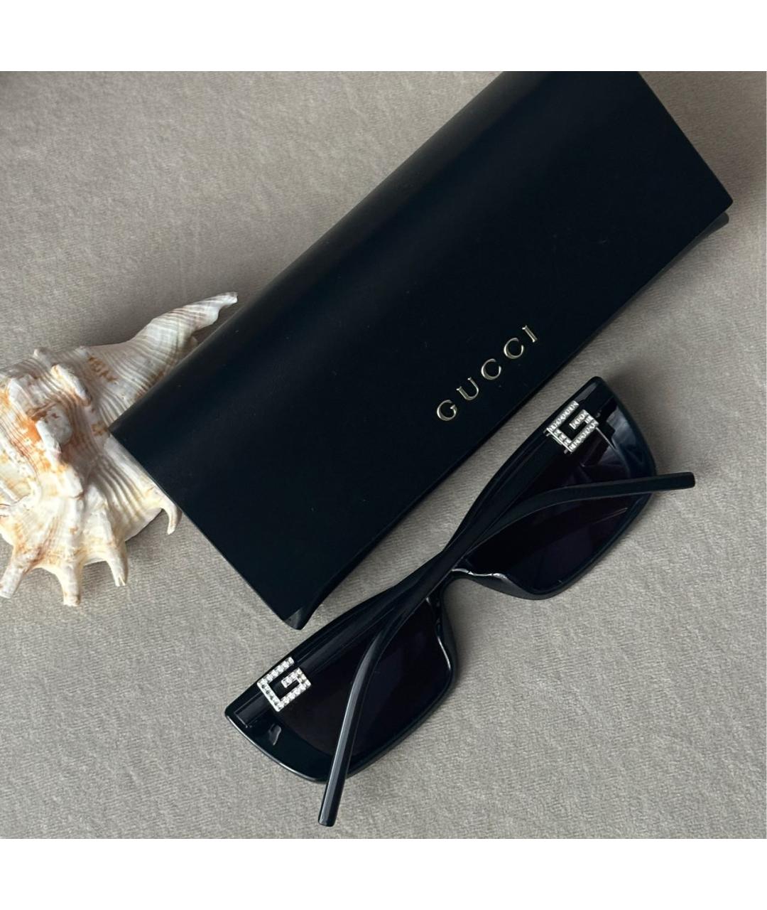 GUCCI Черные пластиковые солнцезащитные очки, фото 5
