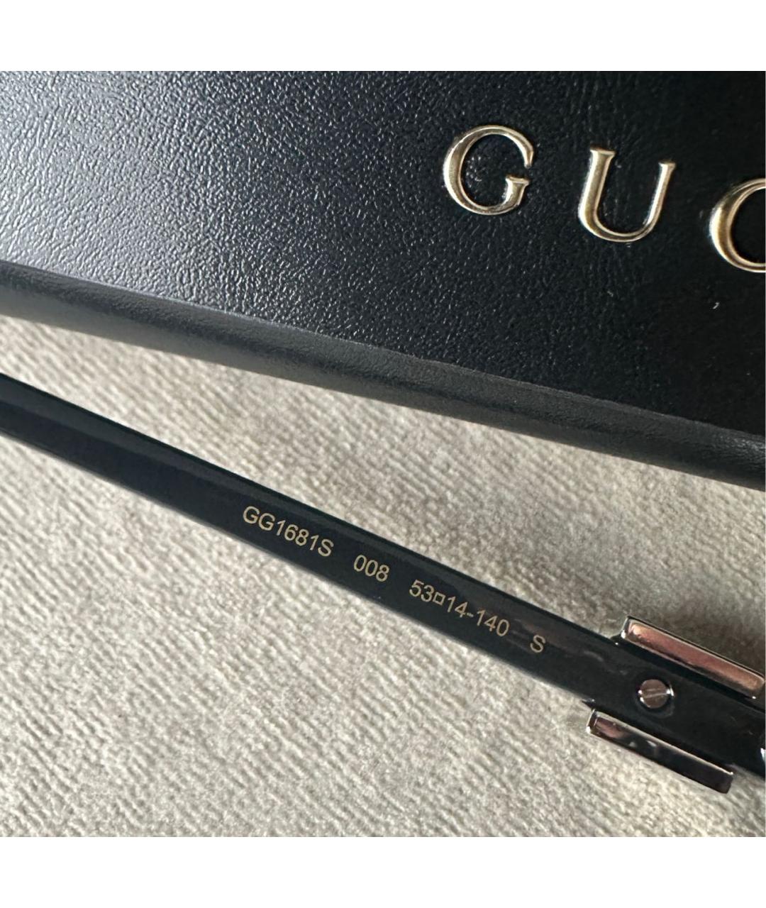 GUCCI Черные пластиковые солнцезащитные очки, фото 7