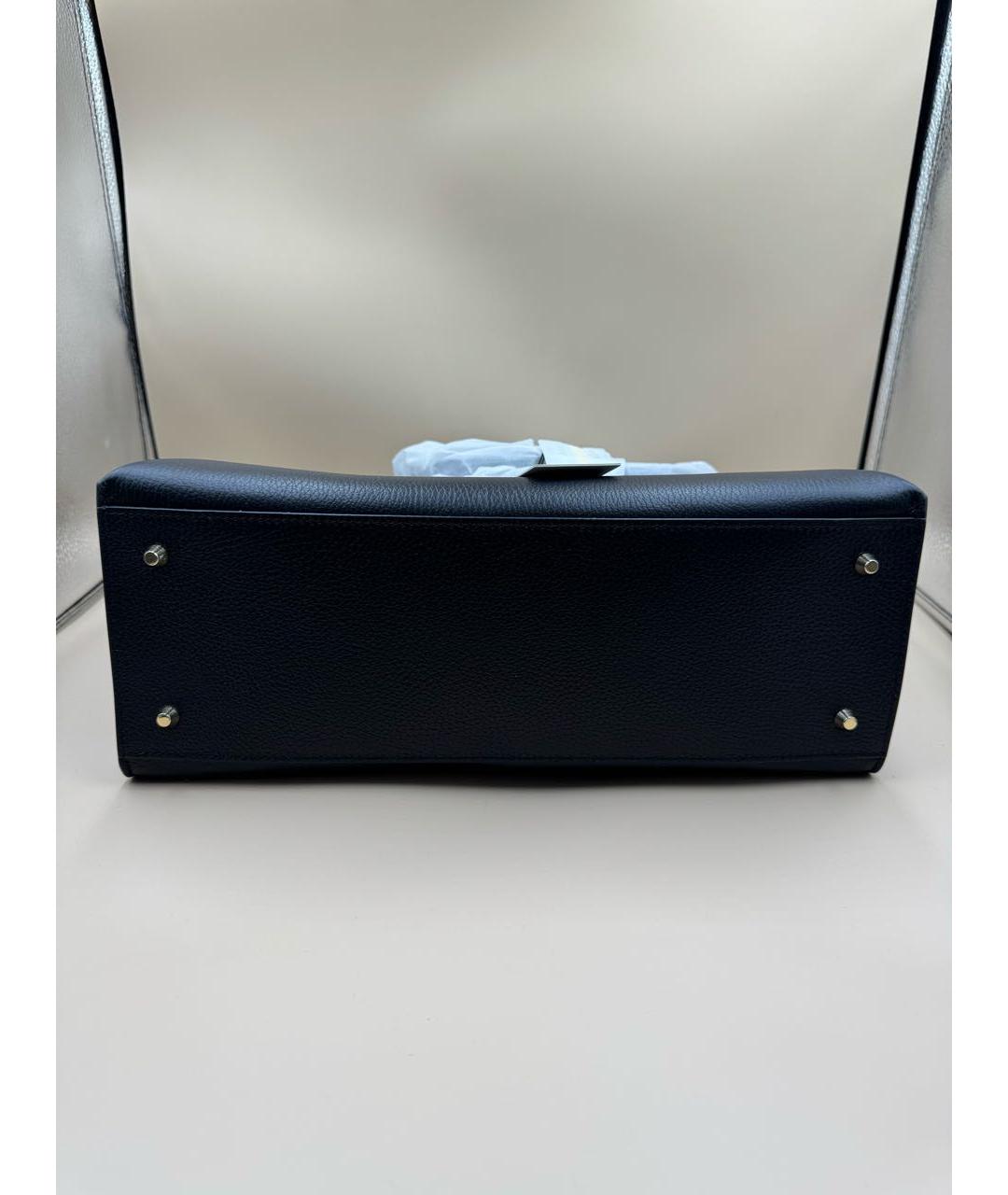 FURLA Черная кожаная сумка тоут, фото 5