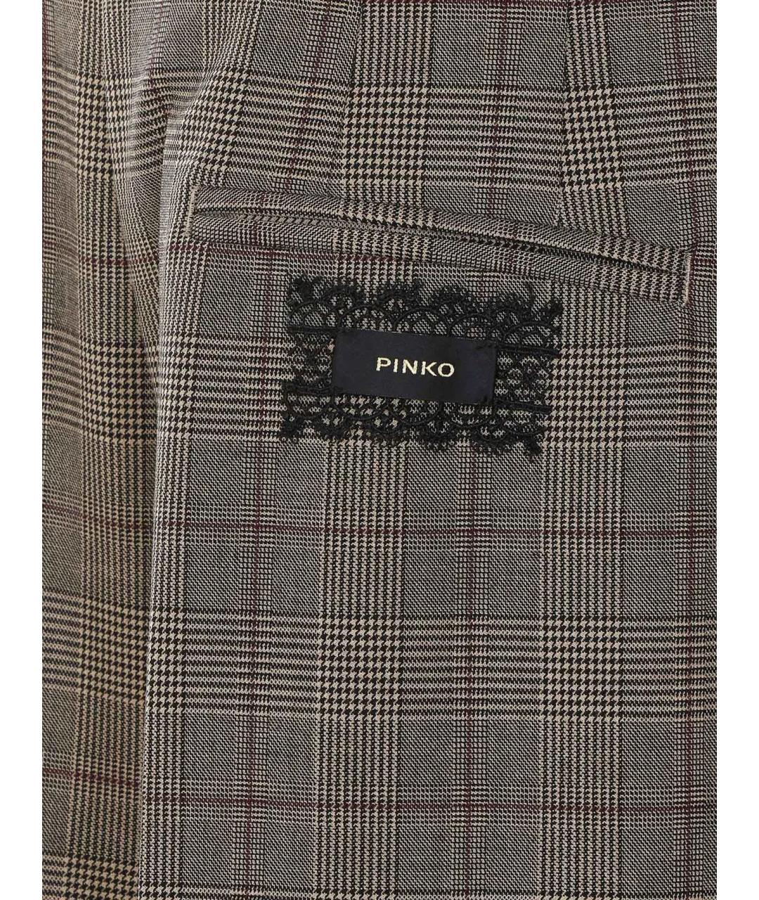 PINKO Мульти полиэстеровые прямые брюки, фото 3