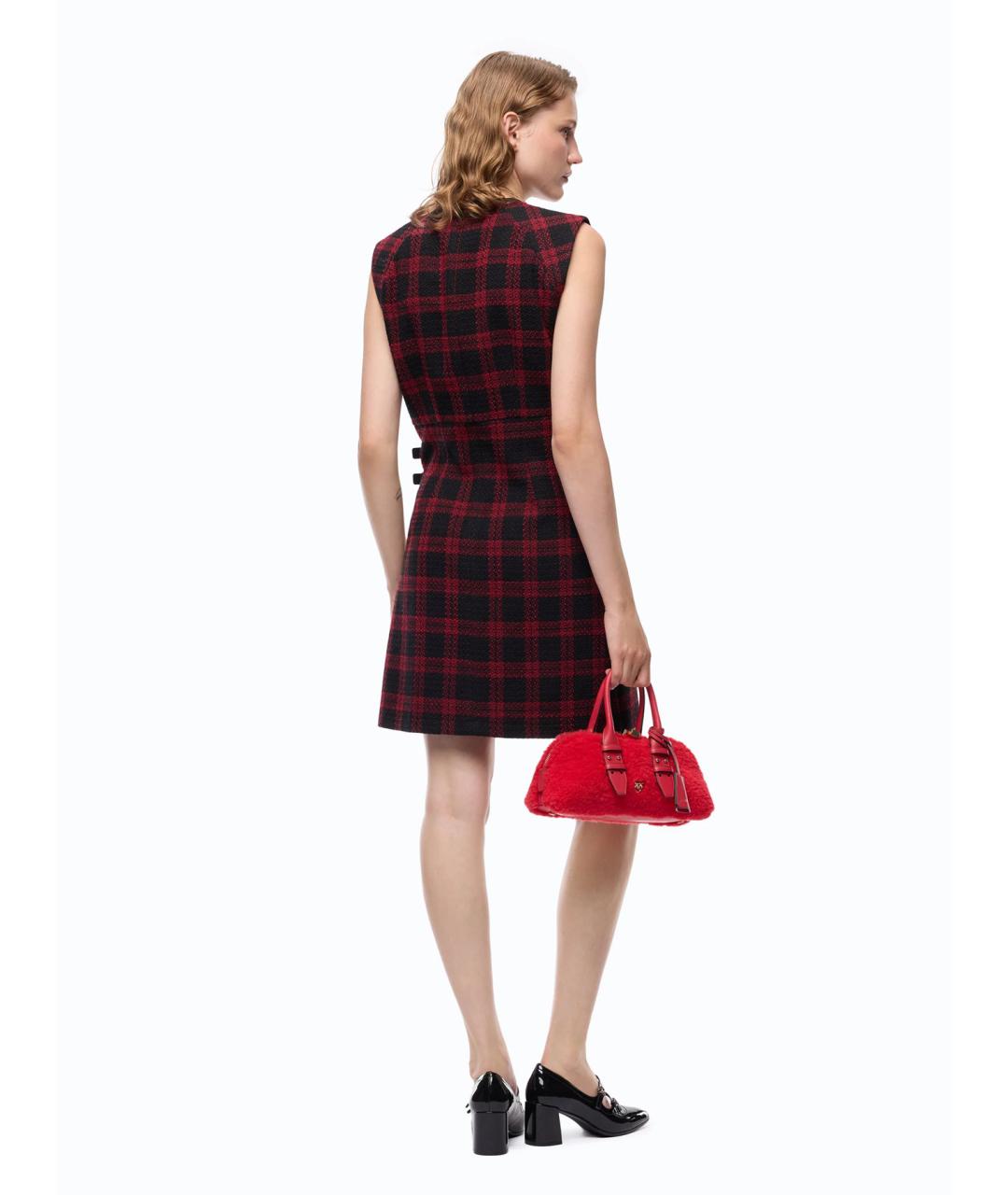 PINKO Мульти твидовое повседневное платье, фото 5