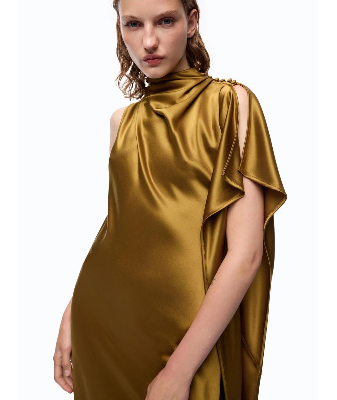 PINKO Золотое коктейльное платье, фото 4
