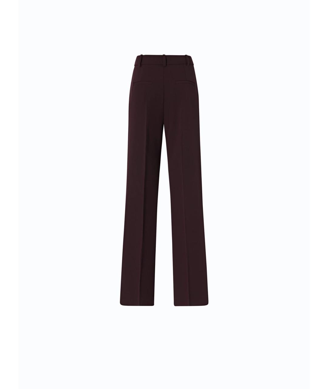 PINKO Бордовые полиэстеровые прямые брюки, фото 6
