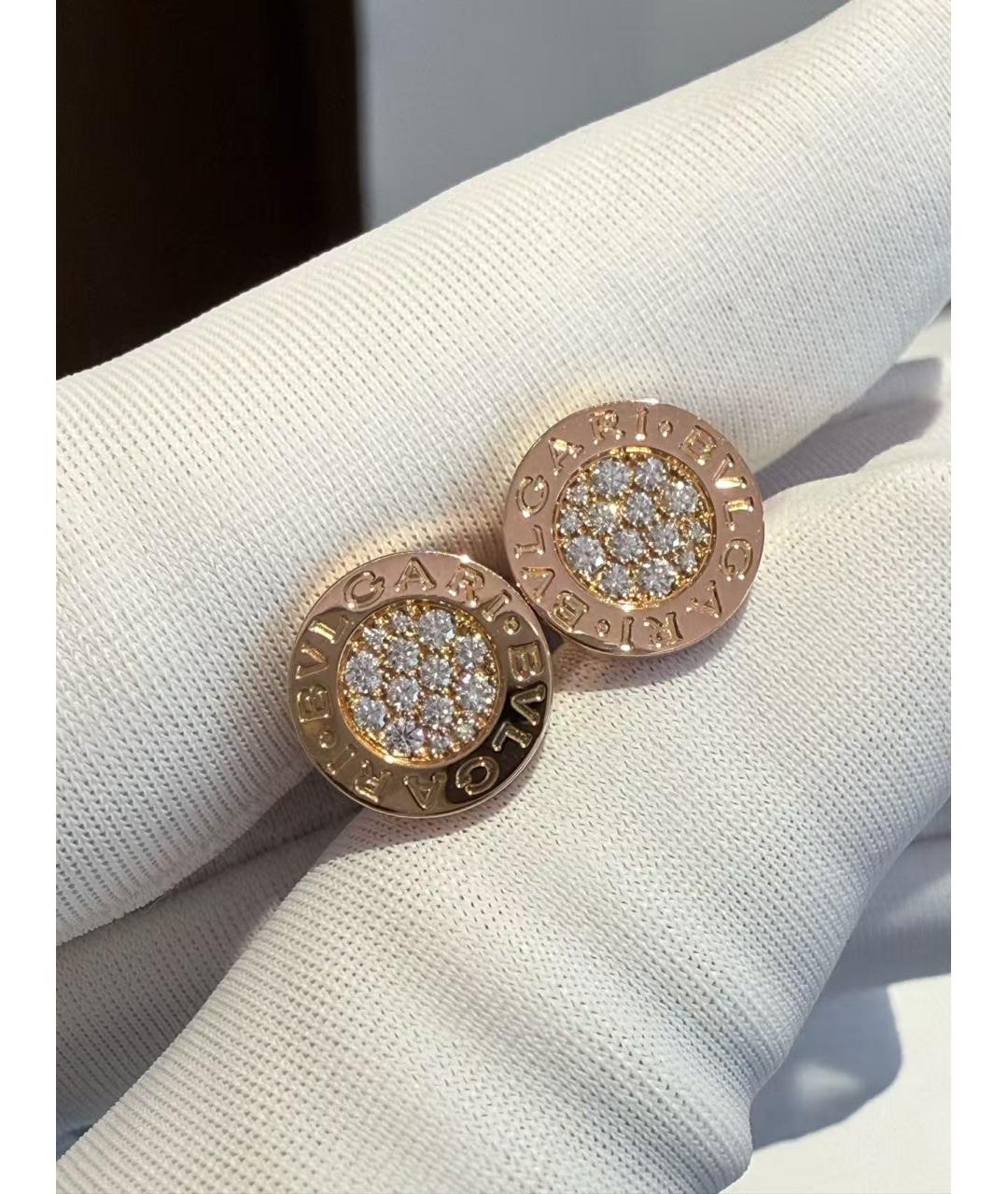 BVLGARI Золотые серьги из розового золота, фото 3