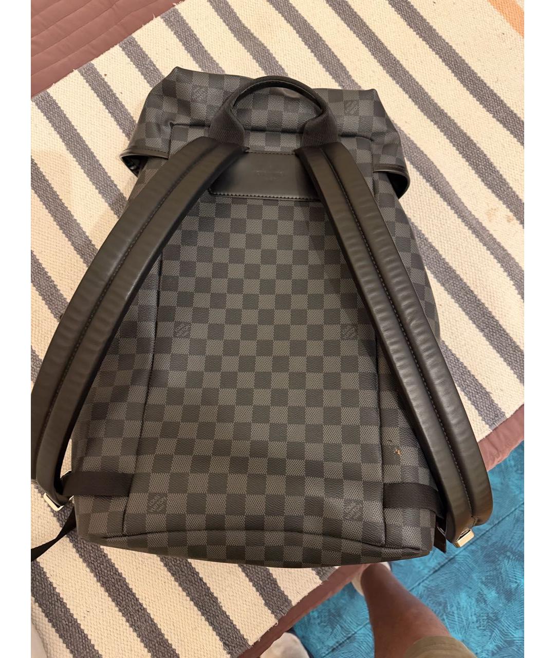 LOUIS VUITTON Серый канва рюкзак, фото 4