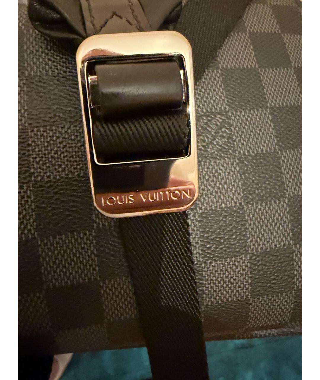 LOUIS VUITTON Серый канва рюкзак, фото 6