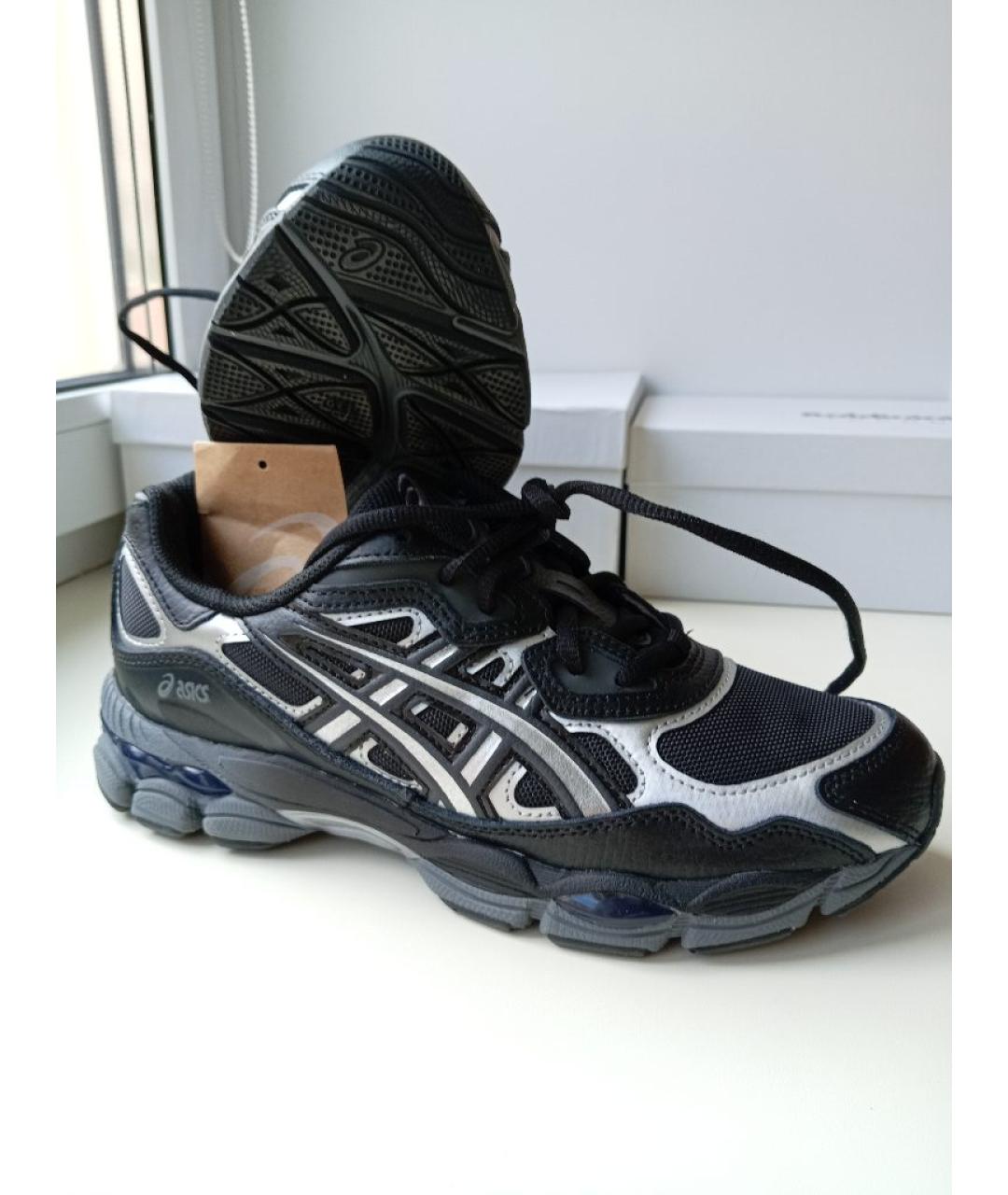 ASICS Черные кожаные низкие кроссовки / кеды, фото 5