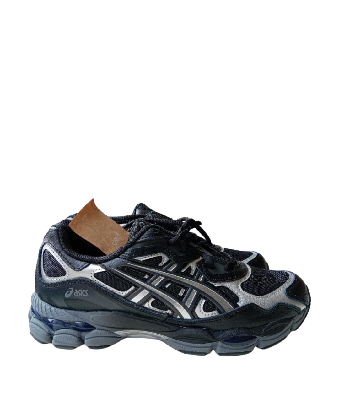 ASICS Черные кожаные низкие кроссовки / кеды, фото 1