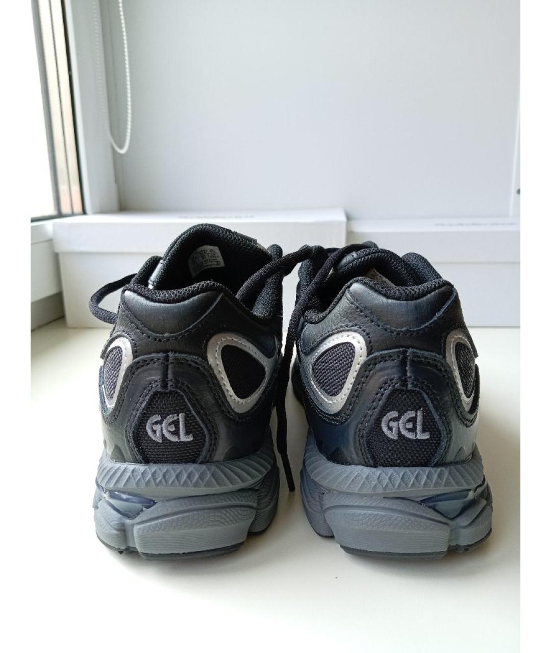 ASICS Черные кожаные низкие кроссовки / кеды, фото 4