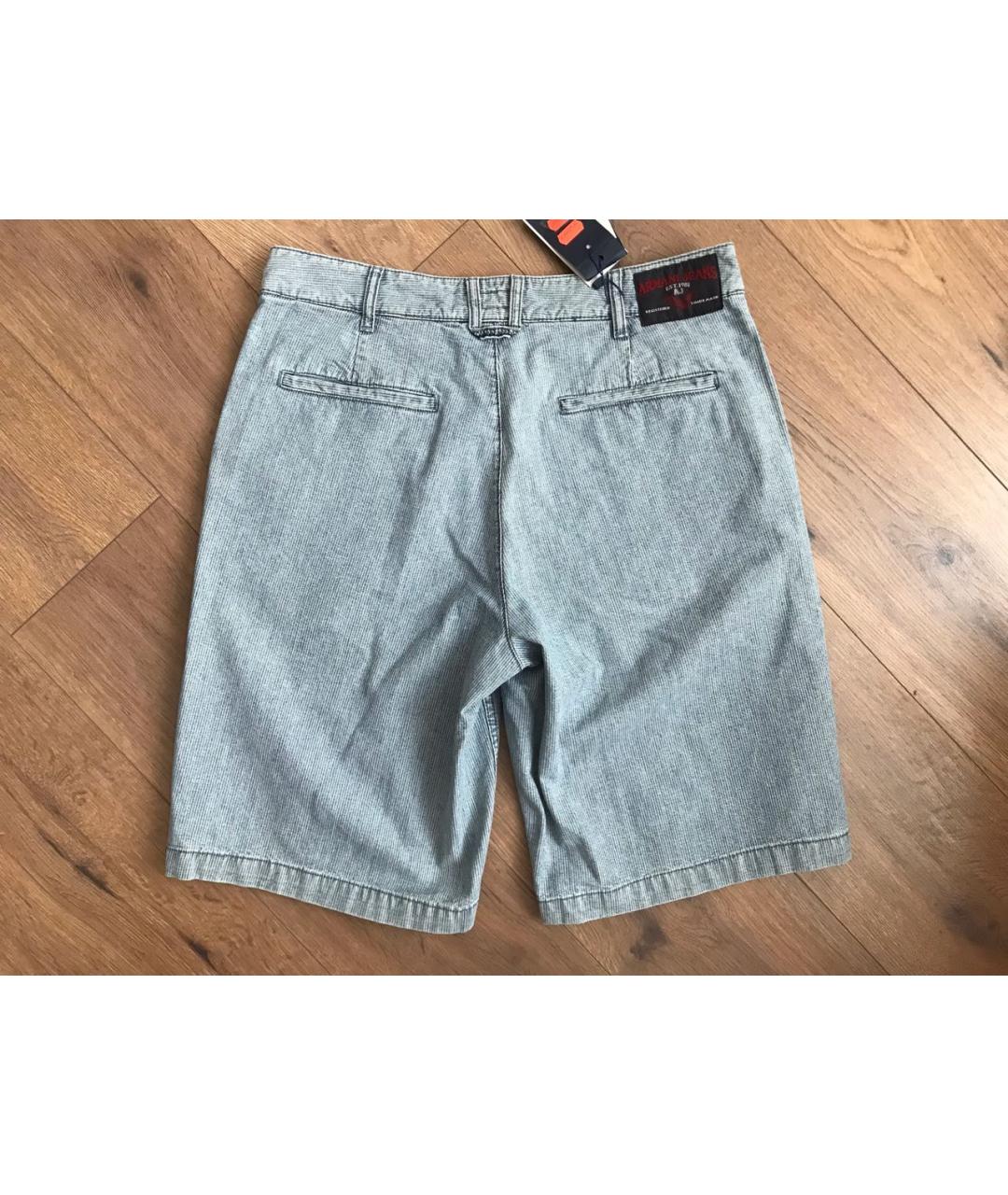 ARMANI JEANS Голубые хлопковые шорты, фото 4