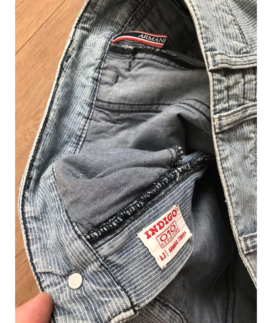 ARMANI JEANS Голубые хлопковые шорты, фото 7