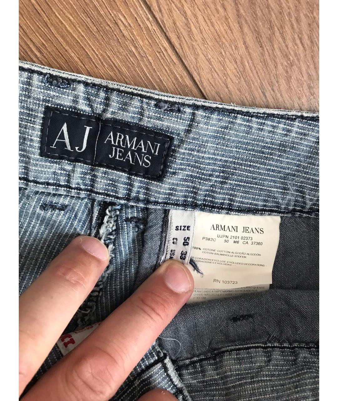 ARMANI JEANS Голубые хлопковые шорты, фото 3