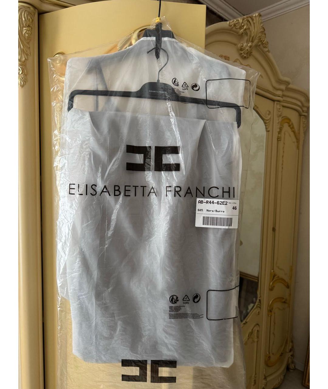 ELISABETTA FRANCHI Черное вечернее платье, фото 7
