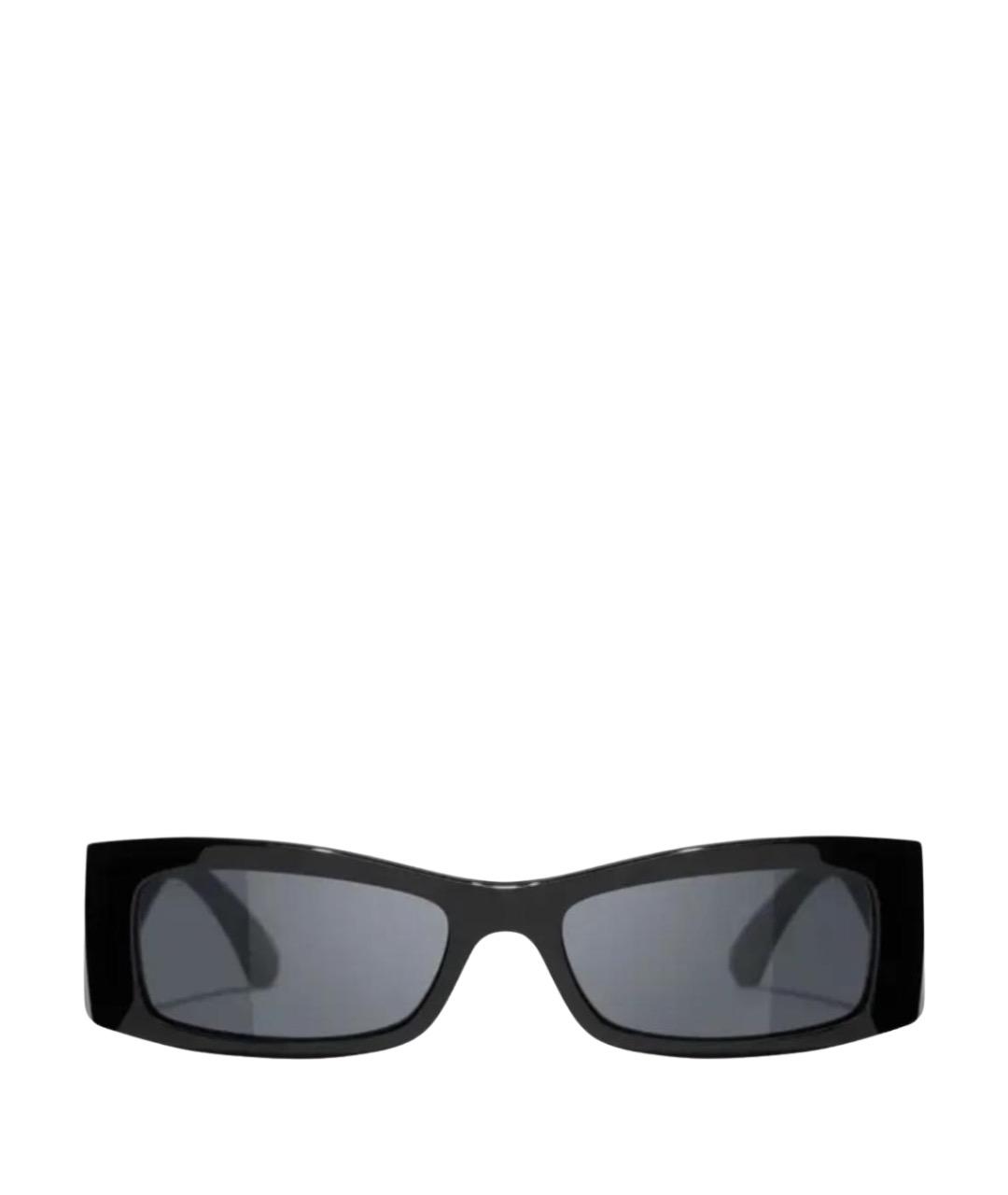 CHANEL Черные металлические солнцезащитные очки, фото 1